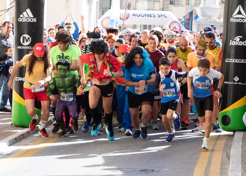 Colour, Creativity and Sports hit the streets of Ghaxaq at the Agones SFC Carnival Fun Run