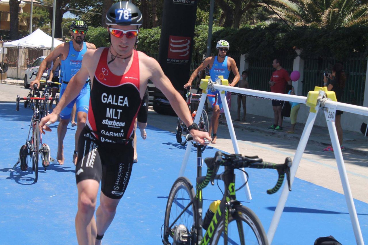 Triathlete Keith Galea shows strength in Palermo