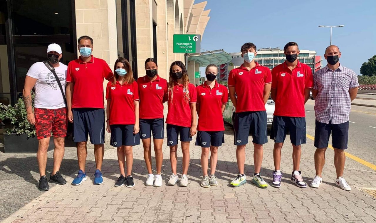 Maltese contingent at the European Junior Swimming Championships