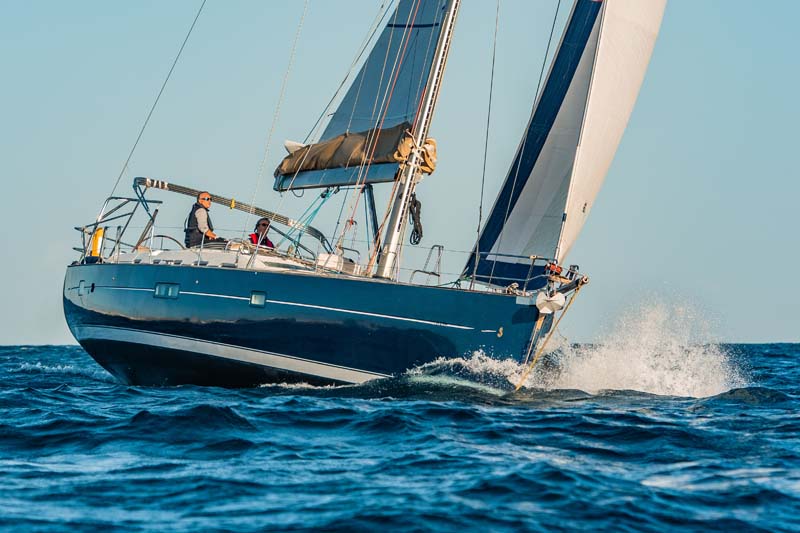 Ton Ton Laferla etches name on Raymarine Double Handed Figure of Eight Trophy