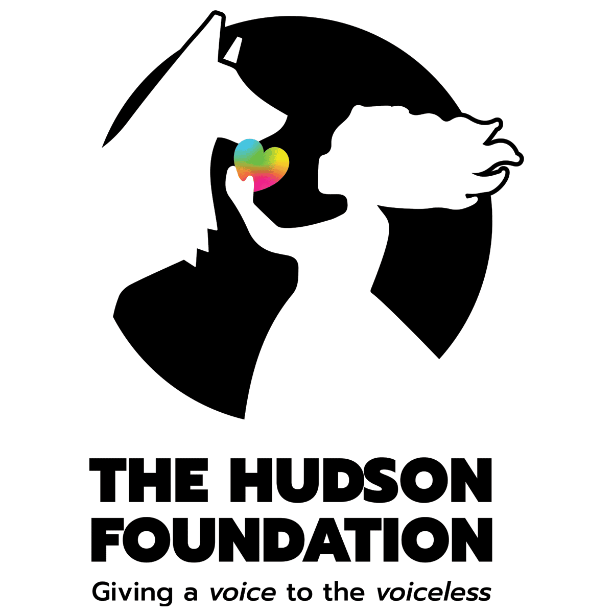 The Hudson Foundation logo: Giving a voice to the voiceless