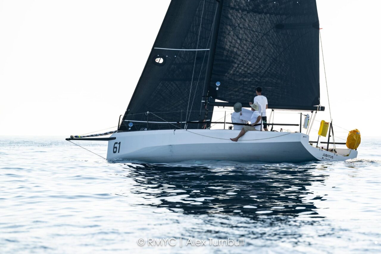 A yacht at the start of the 64th Malta – Syracuse Race