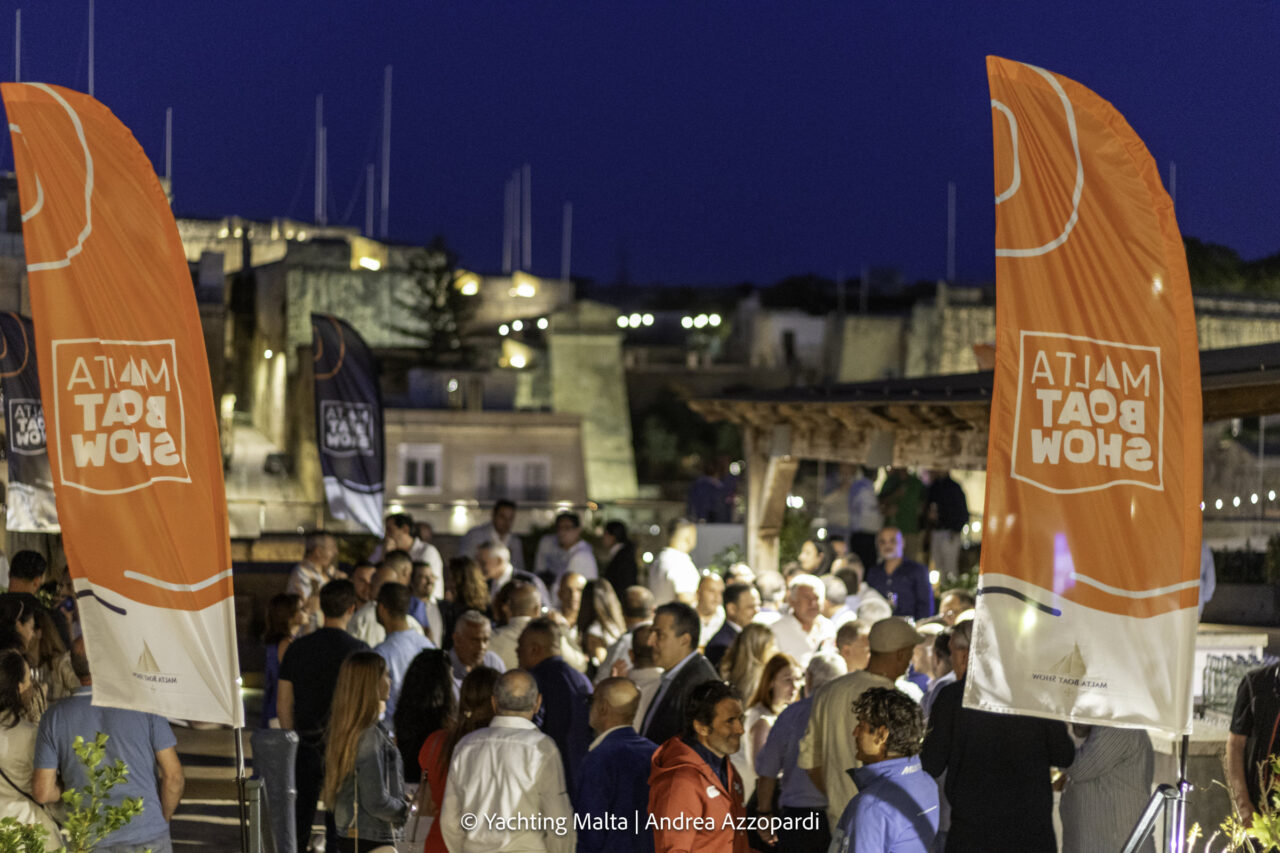 Guests at a Malta Boat Show networking evening in the Three Cities